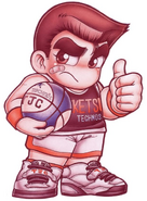 Kunio in Nekketsu! Street Basketball All-Out Dunk Heroes