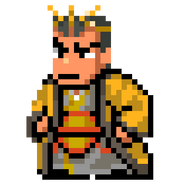 Sawaguchi's sprite in River City Saga: Three Kingdoms