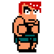 Kazaoka's sprite in River City Melee Mach!!