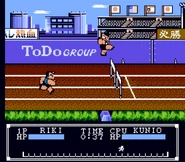 Riki Surprise Nekketsu SC.png (459 KB) Riki in the Famicom version of Surprise! Nekketsu New Records! The Distant Gold Medal