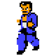 Riki NKK FC.png (2 KB) Riki's sprite in the Famicom version of Nekketsu Renegade Kunio-kun