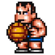 Yamamoto's sprite in Kunio's Dodgeball Time, C'mon Guys!