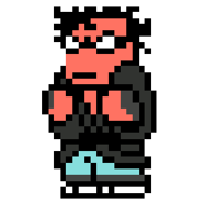 Matsudo's sprite in Downtown Nekketsu Jidaigeki