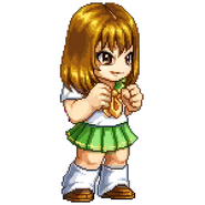 Kuniko's sprite in Nekketsu Kōkō Online: Yamada no Fukushū