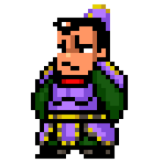 Tetsu's sprite in River City Saga: Three Kingdoms