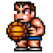 Sawaguchi's sprite in Kunio's Dodgeball Time, C'mon Guys!