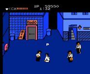 The "P" item allows Kunio to send enemies flying with each attack.