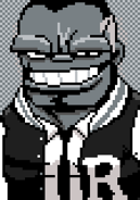 Rudy's yearbook photo in River City Ransom: Underground
