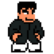 Turk's sprite in River City: Rival Showdown