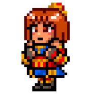Nishino's sprite in River City Saga: Three Kingdoms Next