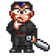 Godai's sprite in Downtown River City Baseball Story ~Play Ball, Kunio!~