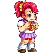 Kayo's sprite in Nekketsu Kōkō Online: Yamada no Fukushū