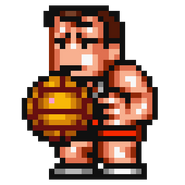 Taira's sprite in Kunio's Dodgeball Time, C'mon Guys!