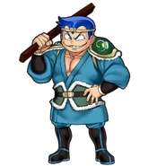 Godai's motivated dialog portrait in River City Saga: Three Kingdoms