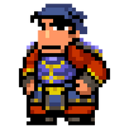 Kawada's sprite in River City Saga: Three Kingdoms