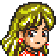 Reika's dialog portrait in Downtown River City Baseball Story ~Play Ball, Kunio!~