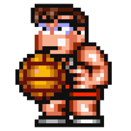 Yoshino's sprite in Kunio's Dodgeball Time, C'mon Guys!