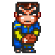 Washio's sprite in Downtown River City Baseball Story ~Play Ball, Kunio!~