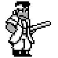 Murata's sprite in Nekketsu Kōha Kunio-kun: Bangai Rantō Hen