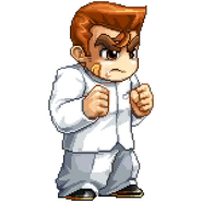 Kunio's sprite in Nekketsu Kōkō Online: Yamada no Fukushū