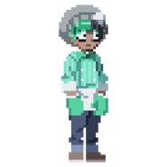 Enoki's sprite in River City Girls 2