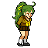 Sayo's sprite in Stay Cool, Kobayashi-san!: A River City Ransom Story