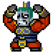 Robo-Onizuka's sprite in River City Saga: Three Kingdoms Next