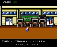Cyndi being rescued in River City Ransom