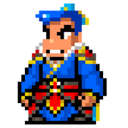 Riki's sprite in River City Saga: Three Kingdoms