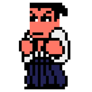Tachibana's sprite in Downtown Nekketsu Jidaigeki
