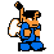 Yōichi's sprite in Go-Go! Nekketsu Hockey Club Slip-and-Slide Madness