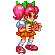 Miyuki's sprite in Super Dodge Ball