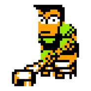 Godai's sprite in Go-Go! Nekketsu Hockey Club Slip-and-Slide Madness