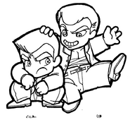 Kunio and Riki in Downtown Nekketsu Story
