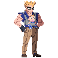 Berserker's sprite in River City Girls 2