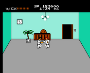 Kunio rescues Hiroshi from Sabu in the Famicom version of Nekketsu Renegade Kunio-kun