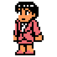 Madoka's sprite in Nekketsu Kōha Kunio-kun Special