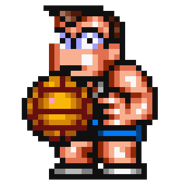 Godai's sprite in Kunio's Dodgeball Time, C'mon Guys!
