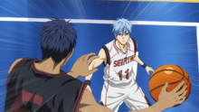 Kuroko misdirects Aomine's gaze