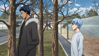 Aomine and Kuroko after practice