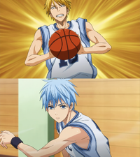 Kuroko passes to Kise