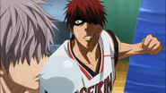 Kagami is about to punch Hara