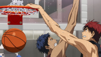 Kagami shoots the last basket