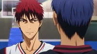 Kagami and Aomine before the match