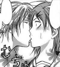 Alexandra kisses Riko
