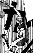 Kise dunks on Hyūga