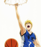 Kise makes a slam dunk