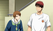 Kagami's amazed by Kuroko's skill