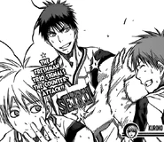 High fiving Kuroko and Kagami