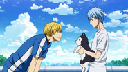 Kise with Kuroko and his dog